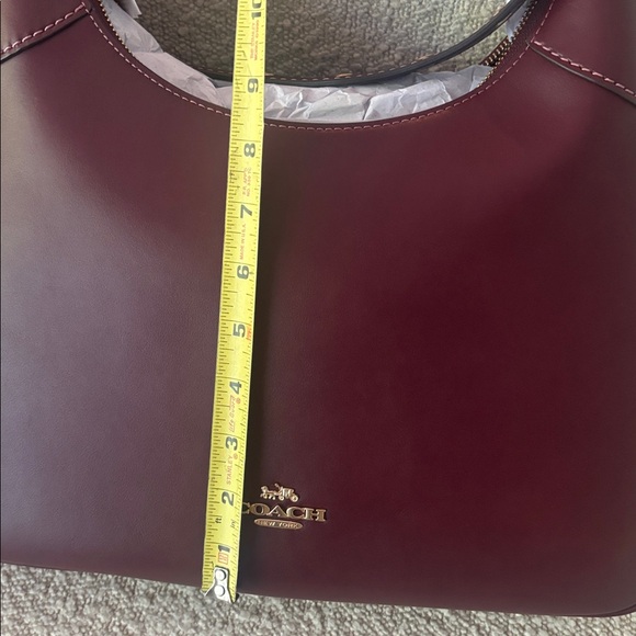 Coach Smooth Leather Burgundy Shoulder Hobo Shoulder or Crossbody Bag NWT - Picture 7 of 8